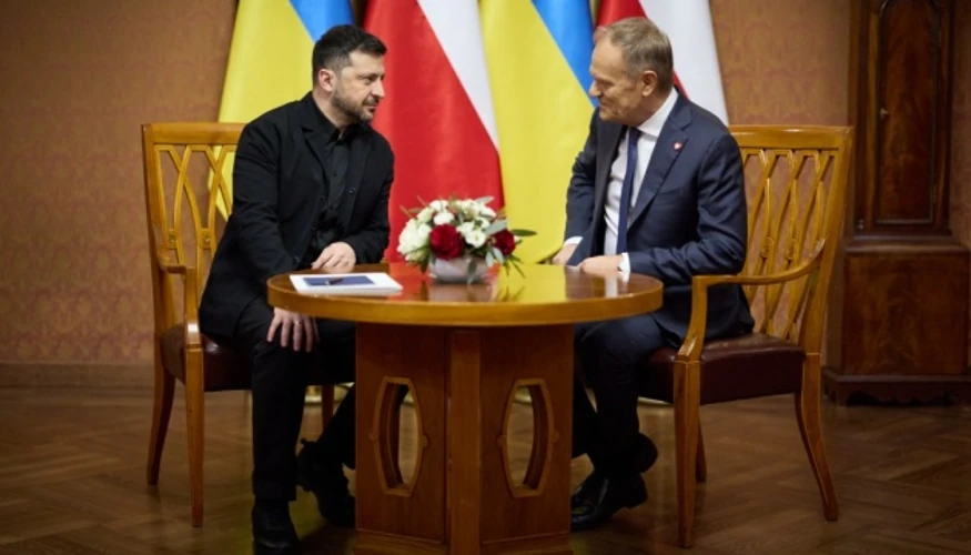 Зустріч Володимира Зеленського і Дональда Туска в Любліні