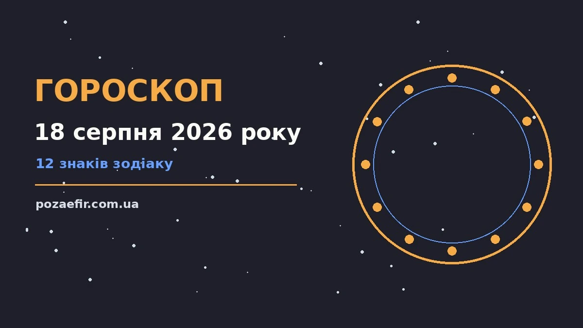 Гороскоп на 18 серпня 2026 року, тепла ілюстрація із сузір’ями та кімнатними рослинами