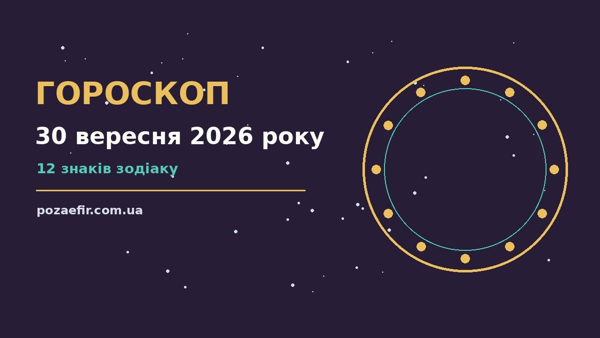 Зіркова ніч над міською вулицею як символ гороскопу на 30 вересня 2026 року